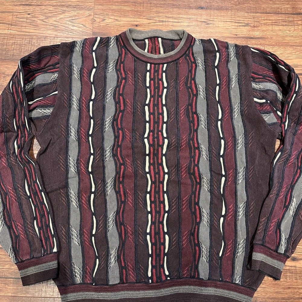 Vintage Knit 3d Coogi Style Sweater